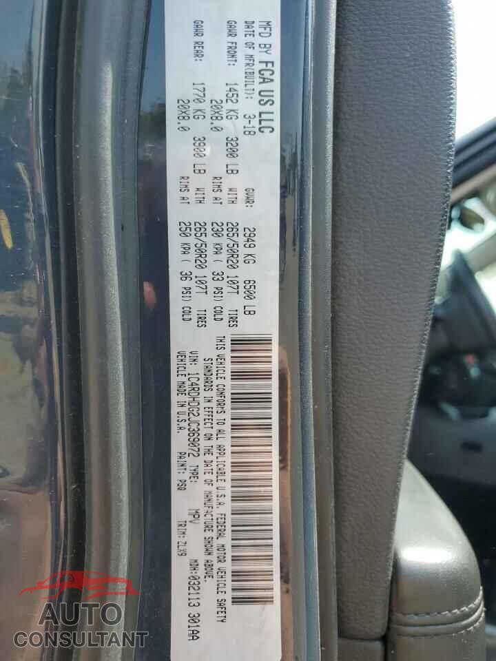 DODGE DURANGO 2018 - 1C4RDHDG2JC369072