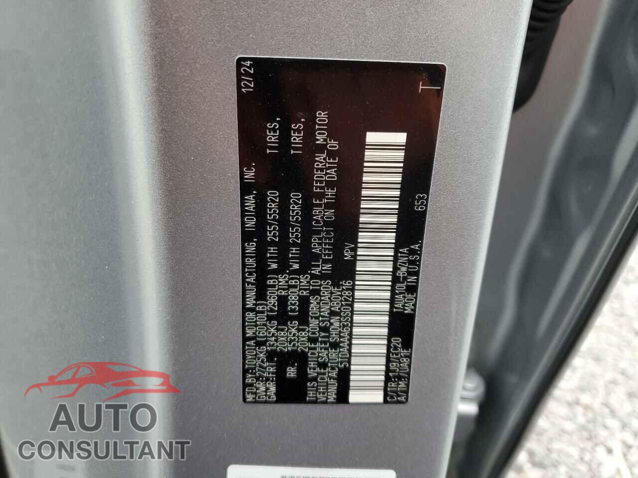 LEXUS TX 350 BAS 2025 - 5TDAAAA63SS012816
