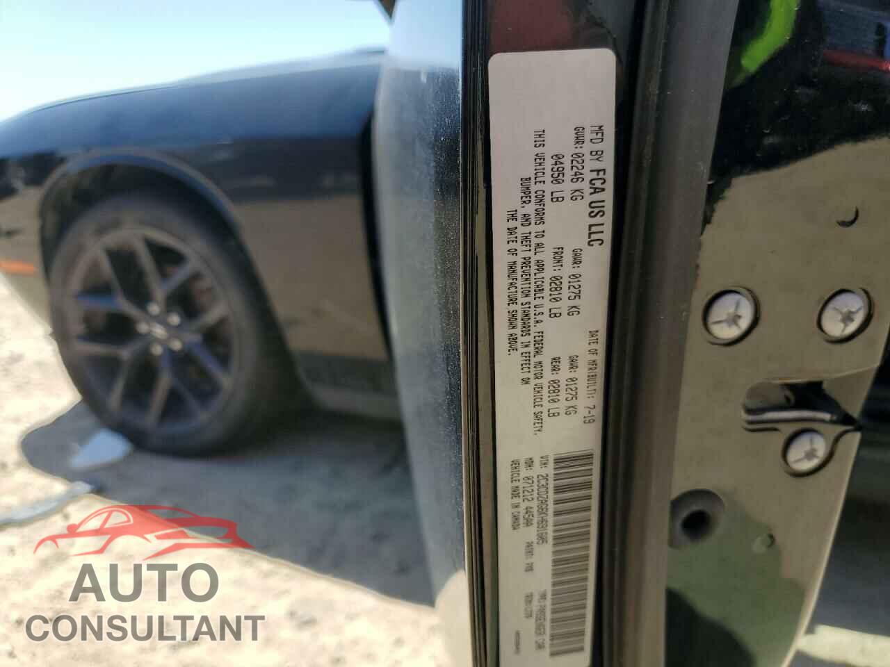 DODGE CHALLENGER 2019 - 2C3CDZAG6KH691605