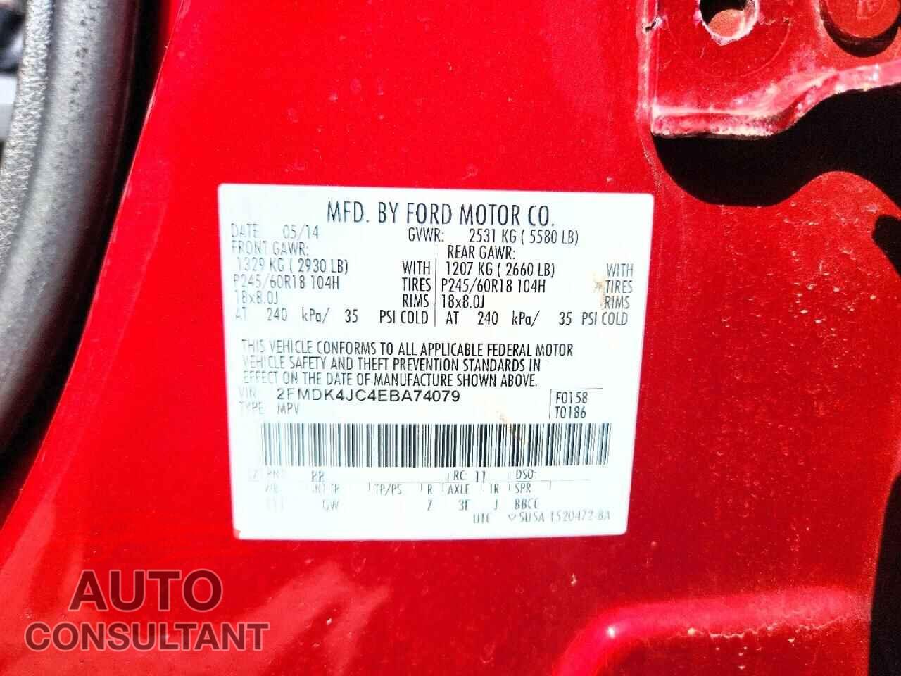 FORD EDGE 2014 - 2FMDK4JC4EBA74079
