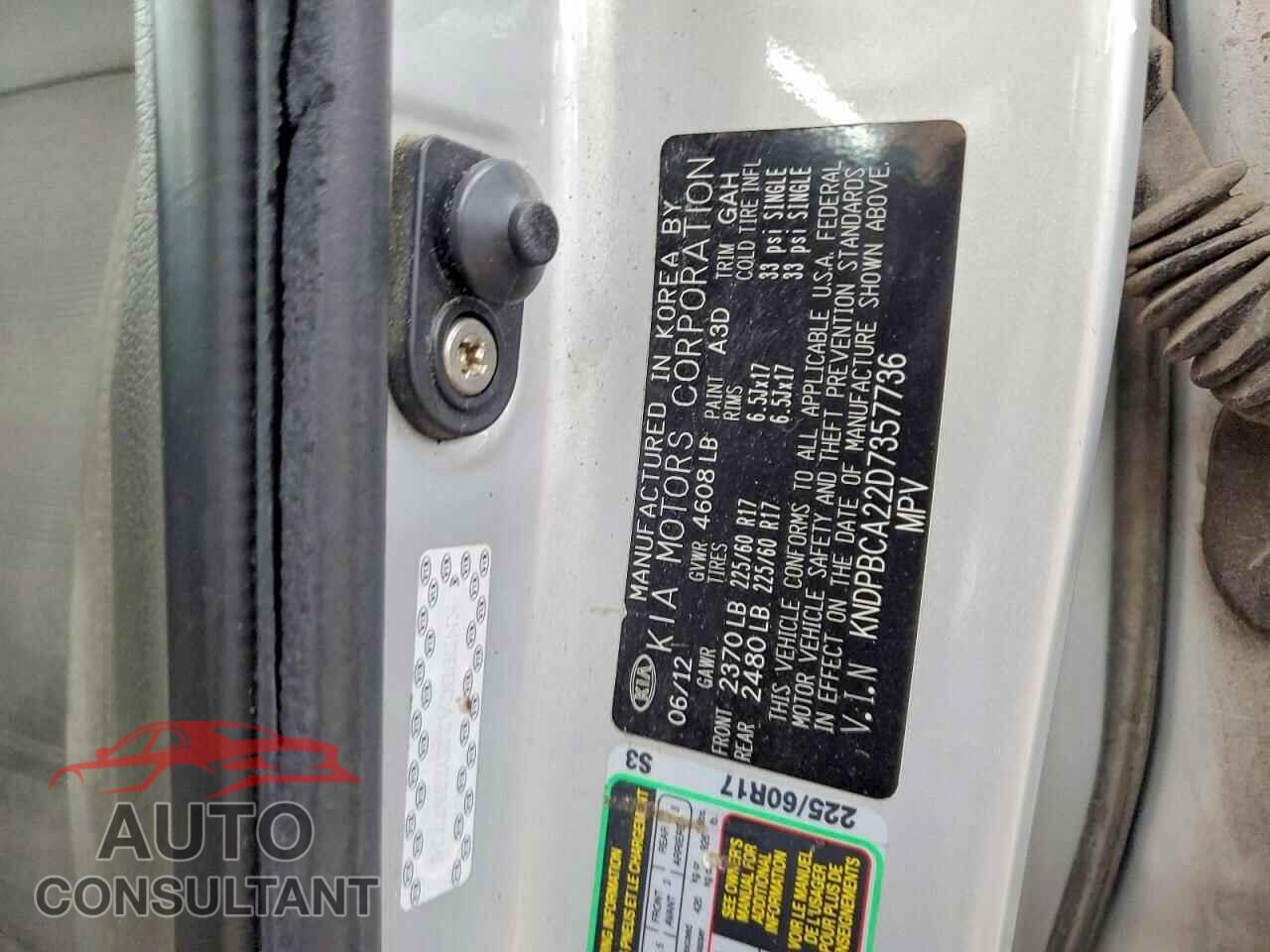 KIA SPORTAGE 2013 - KNDPBCA22D7357736