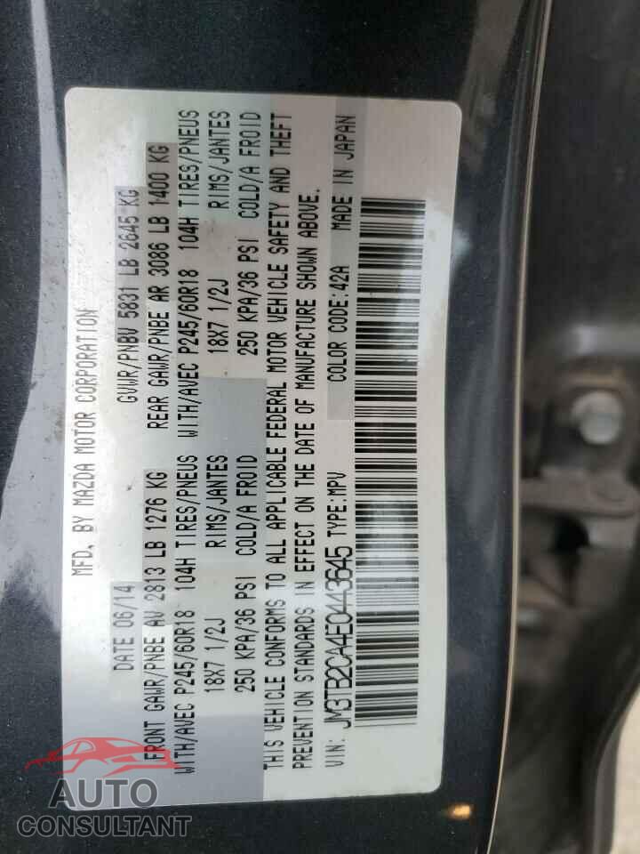 MAZDA CX-9 2014 - JM3TB2CA4E0443645