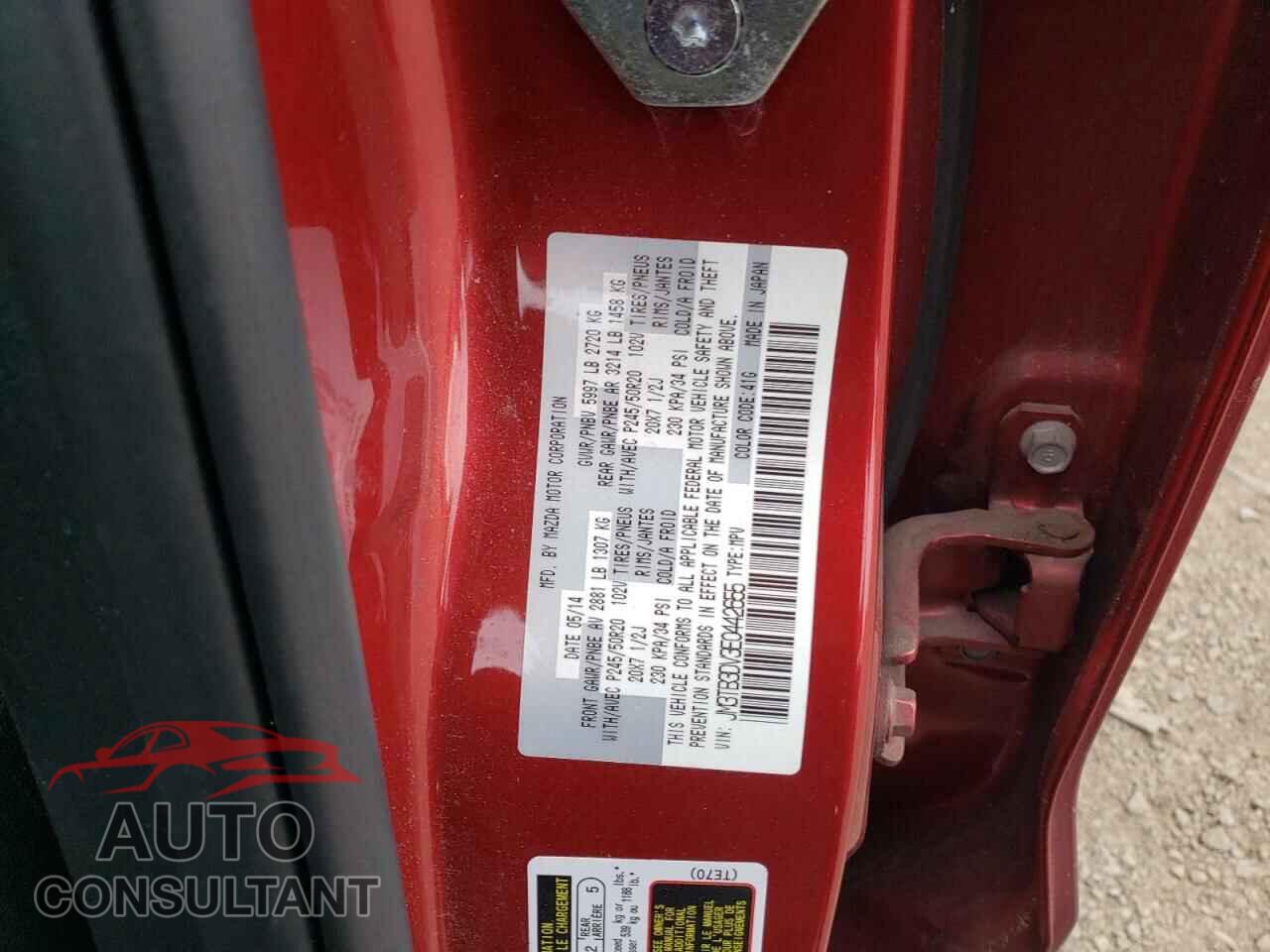 MAZDA CX-9 2014 - JM3TB3DV3E0442655