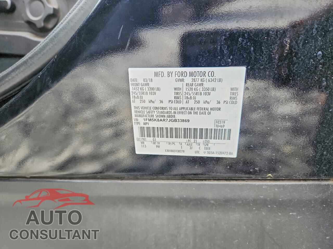 FORD EXPLORER 2018 - 1FM5K8AR7JGB33869