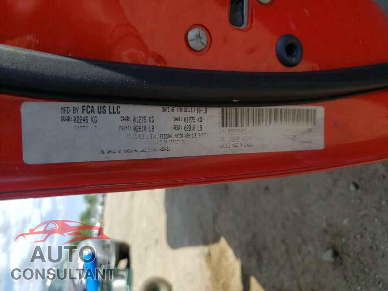 DODGE CHALLENGER 2019 - 2C3CDZAG7KH540272