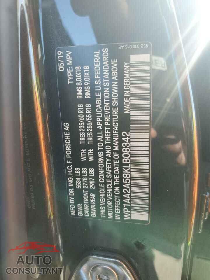 PORSCHE MACAN 2019 - WP1AA2A58KLB08342