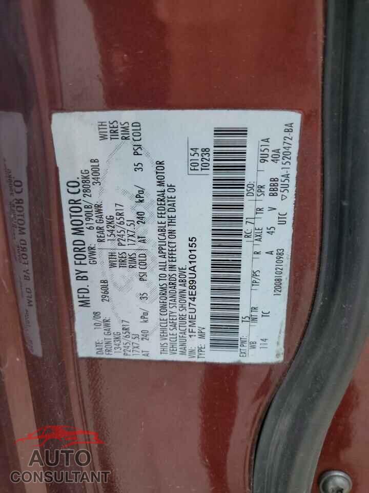 FORD EXPLORER 2009 - 1FMEU74E89UA10155