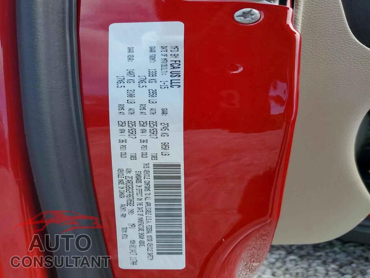 DODGE CARAVAN 2015 - 2C4RDGBG2FR670582