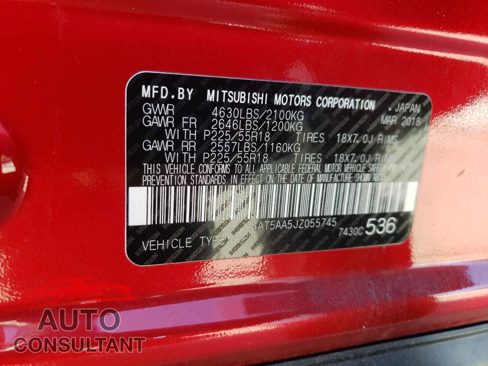 MITSUBISHI ECLIPSE 2018 - JA4AT5AA5JZ055745