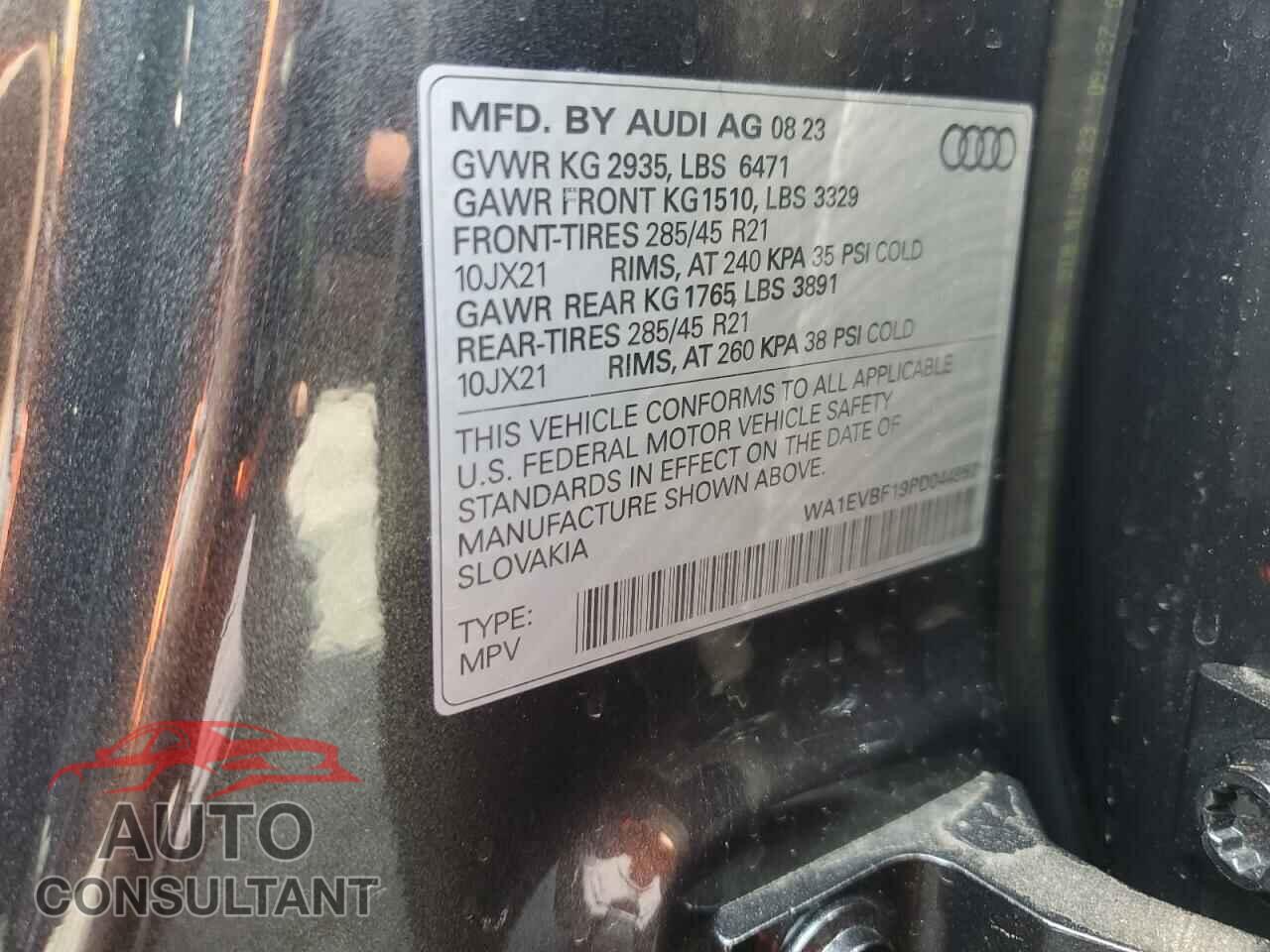 AUDI Q8 2023 - WA1EVBF19PD044952