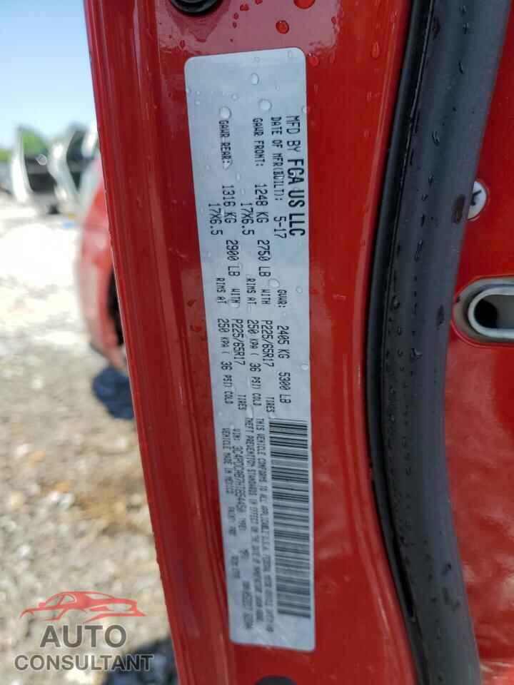 DODGE JOURNEY 2017 - 3C4PDCAB7HT654450
