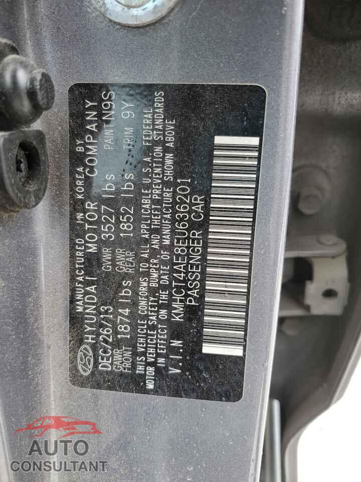 HYUNDAI ACCENT 2014 - KMHCT4AE8EU636201