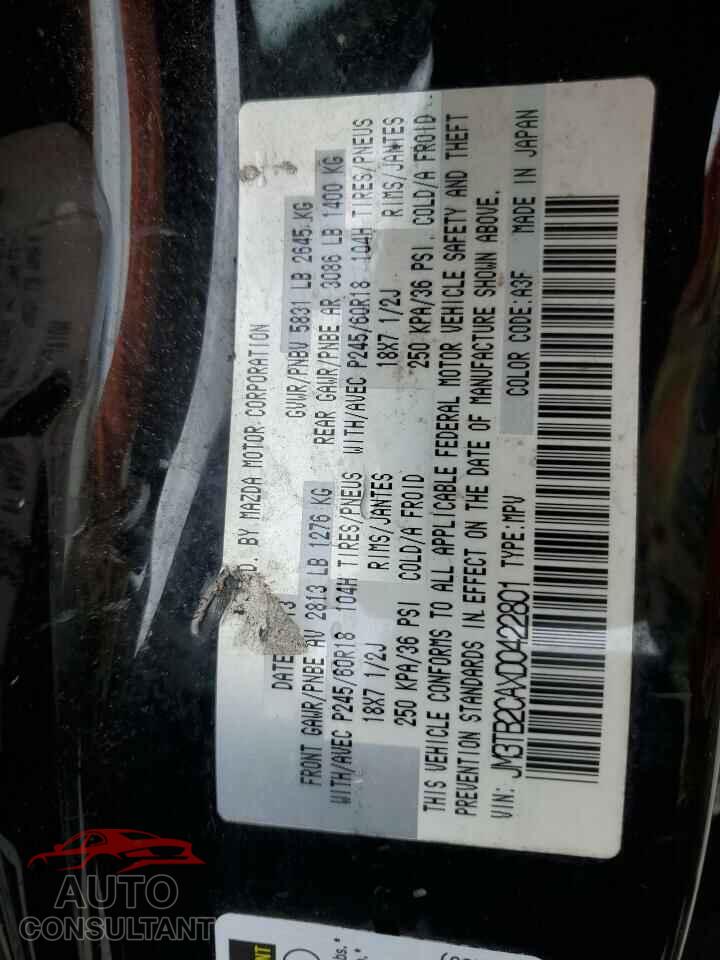 MAZDA CX-9 2013 - JM3TB2CAXD0422801