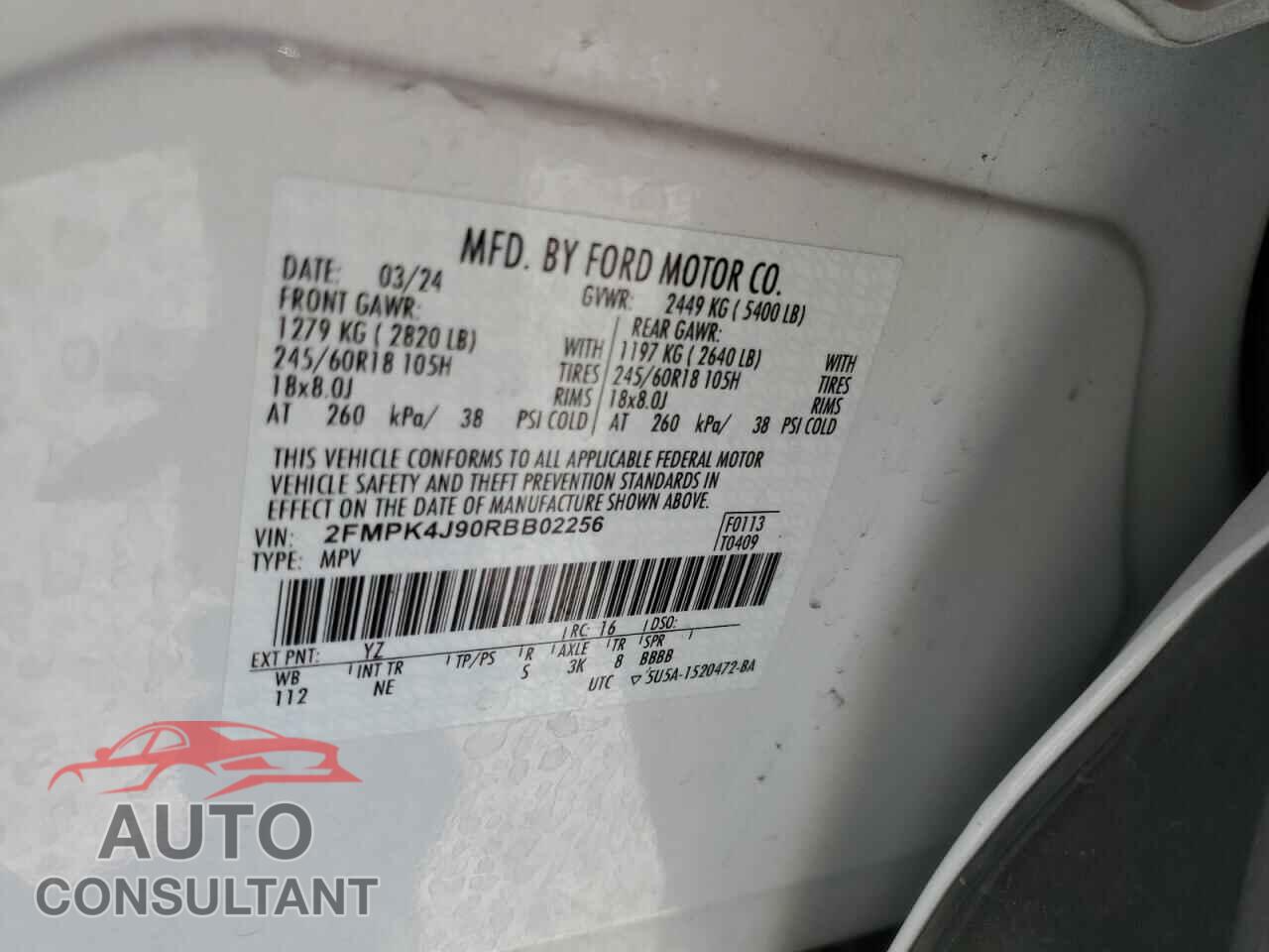 FORD EDGE 2024 - 2FMPK4J90RBB02256
