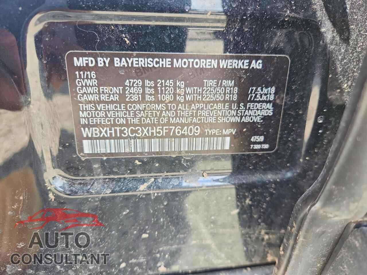 BMW X1 2017 - WBXHT3C3XH5F76409