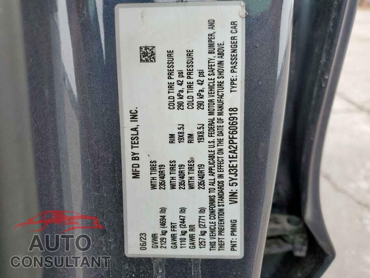 TESLA MODEL 3 2023 - 5YJ3E1EA2PF606918