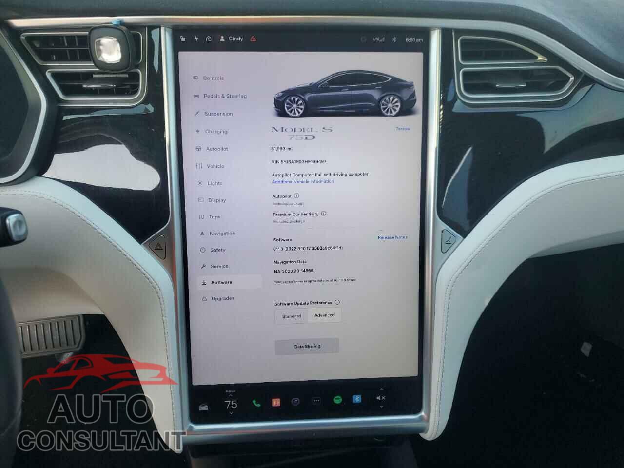 TESLA MODEL S 2017 - 5YJSA1E23HF199497