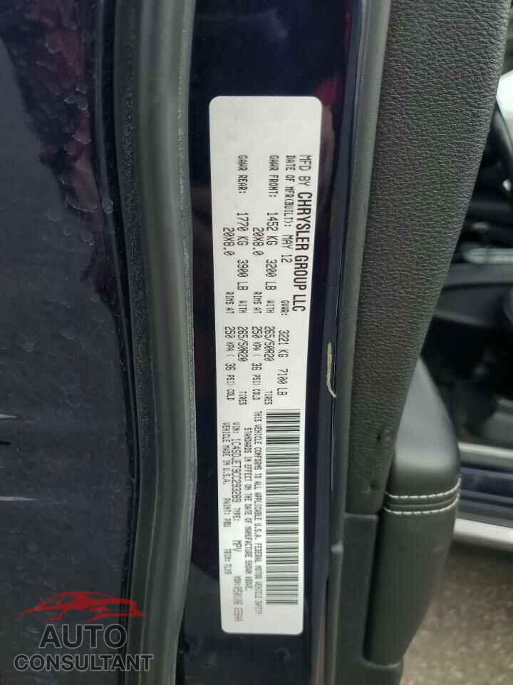 DODGE DURANGO 2012 - 1C4SDJET9CC293289