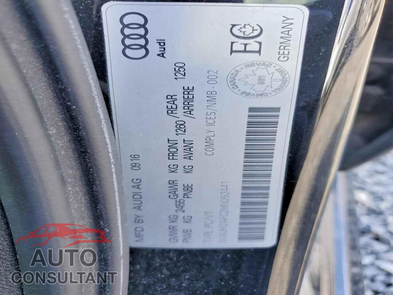 AUDI A6 2017 - WAUH2AFC2HN052441
