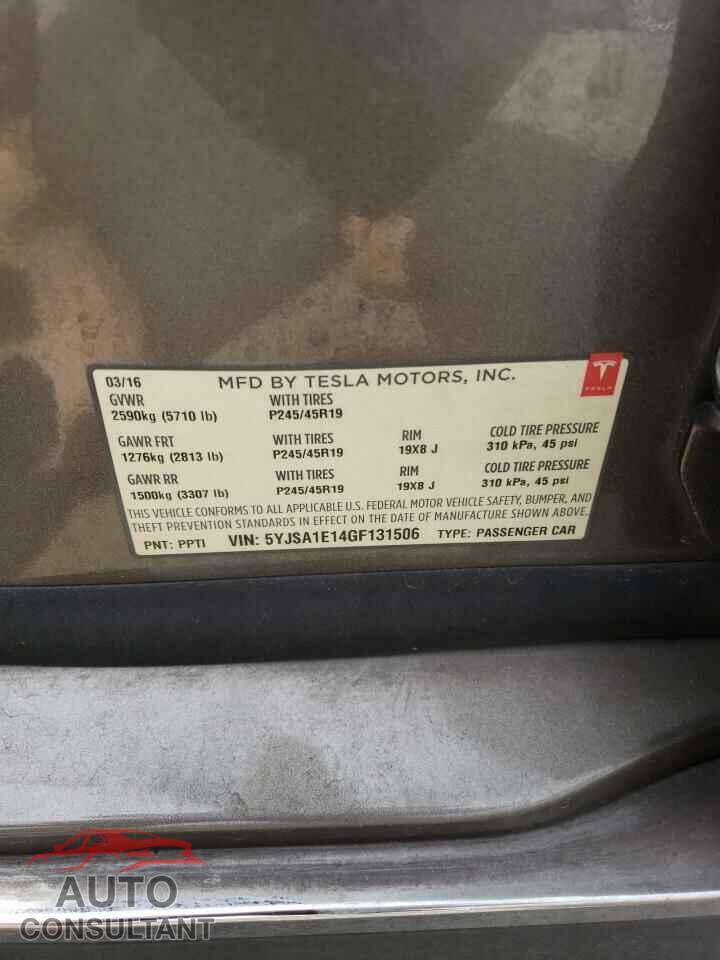 TESLA MODEL S 2016 - 5YJSA1E14GF131506