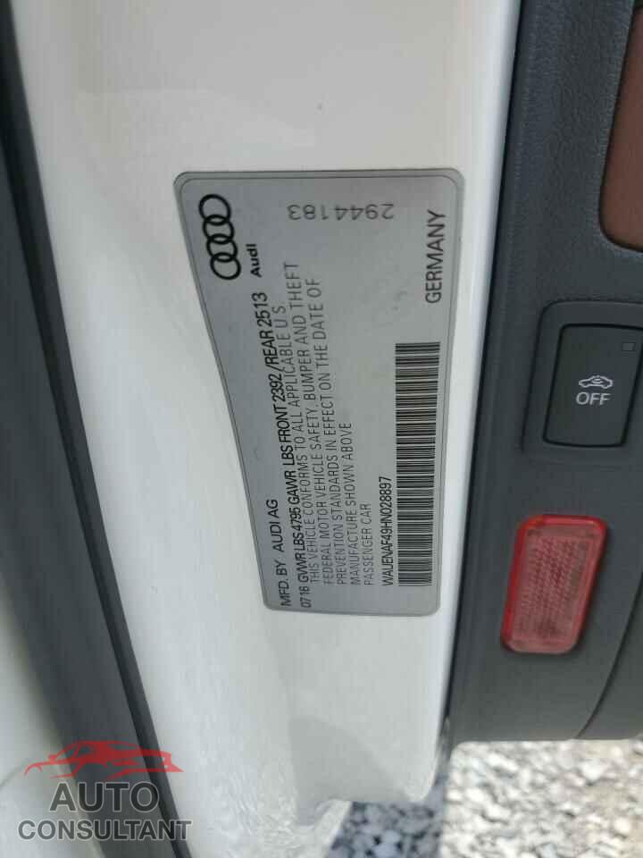 AUDI A4 2017 - WAUENAF49HN028897