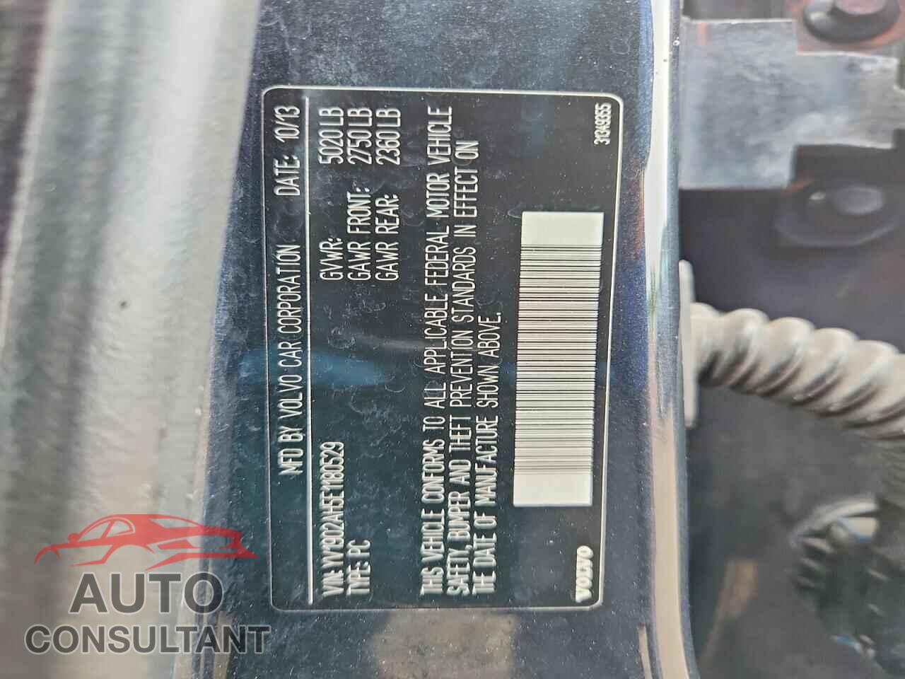 VOLVO S80 2014 - YV1902AH5E1180529