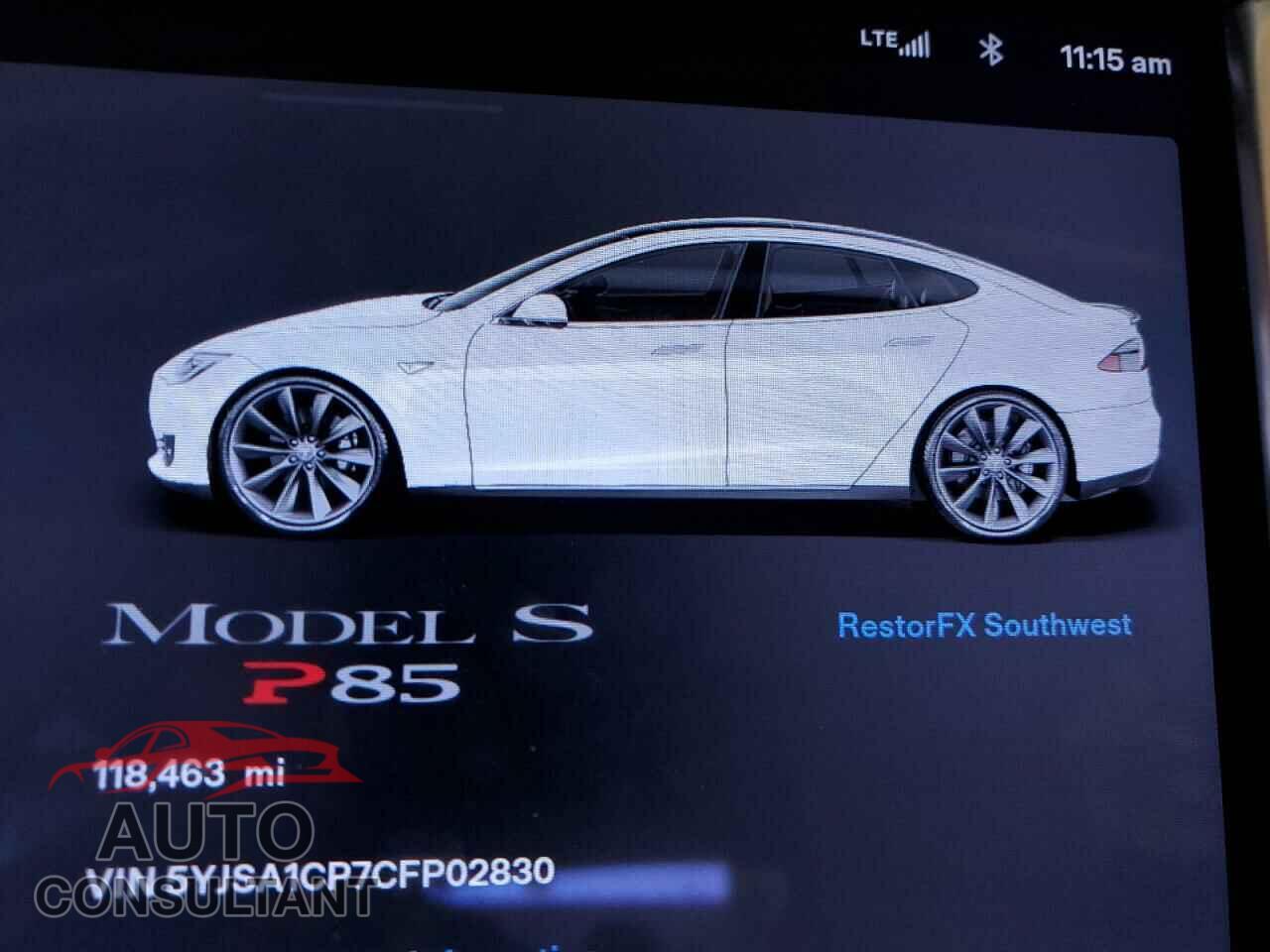 TESLA MODEL S 2012 - 5YJSA1CP7CFP02830