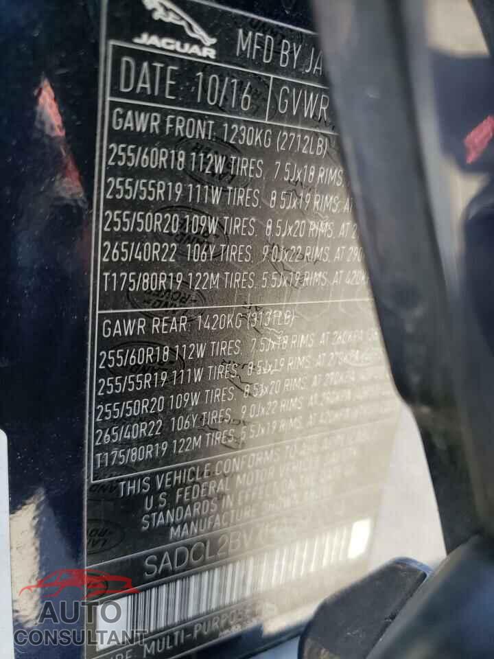 JAGUAR F-PACE 2017 - SADCL2BV7HA090024