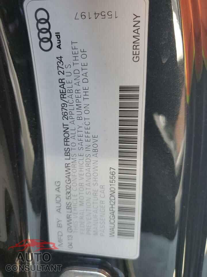 AUDI S5/RS5 2013 - WAUCGAFH2DN015567