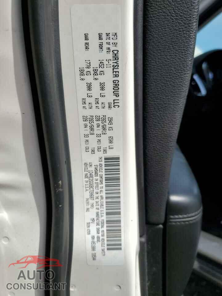 DODGE DURANGO 2011 - 1D4RE2GG6BC720687