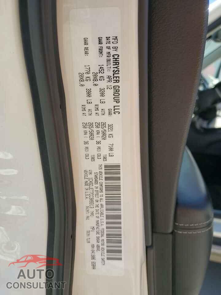 DODGE DURANGO 2012 - 1C4SDKET7CC309313