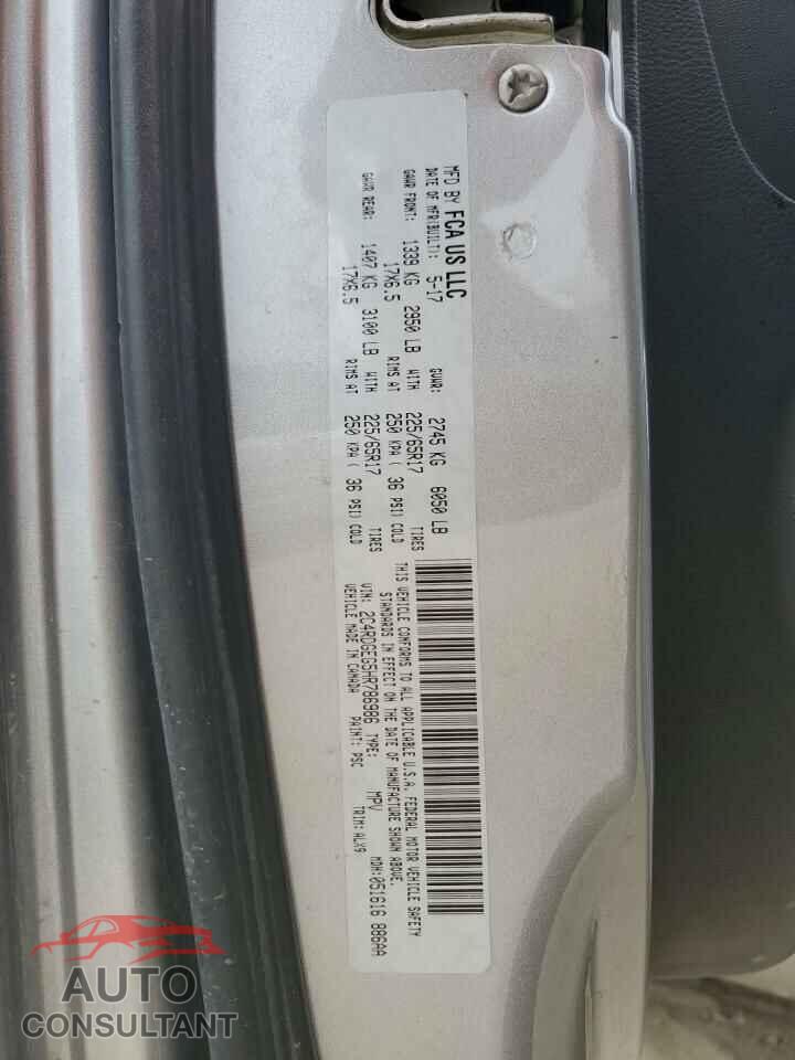 DODGE CARAVAN 2017 - 2C4RDGEG5HR786986