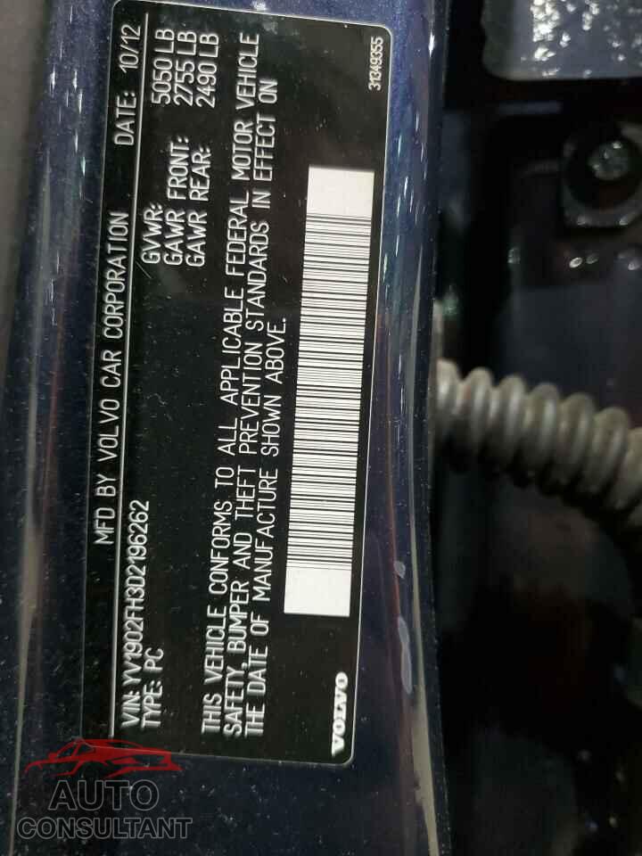 VOLVO S60 2013 - YV1902FH3D2196262