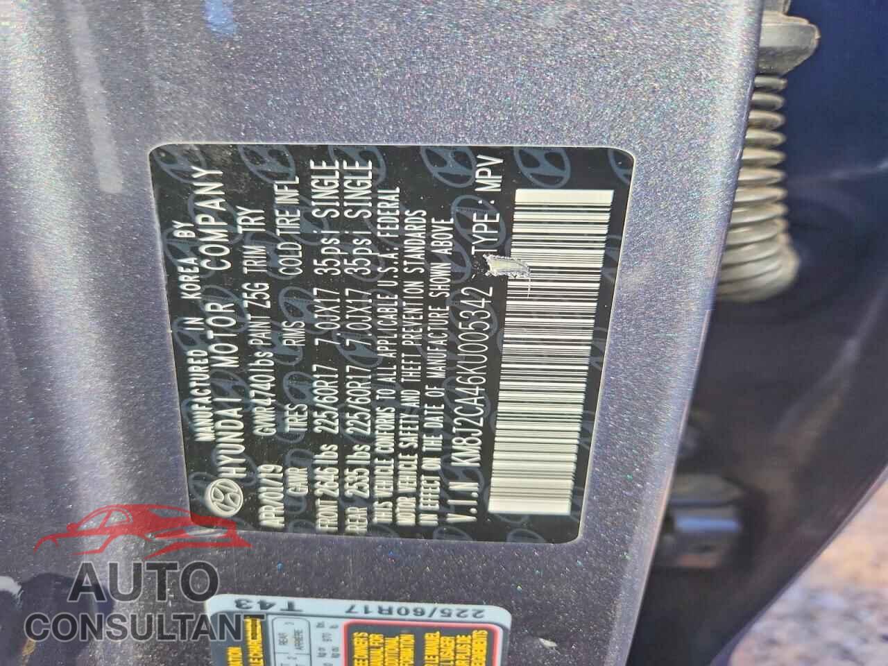 HYUNDAI TUCSON 2019 - KM8J2CA46KU005342