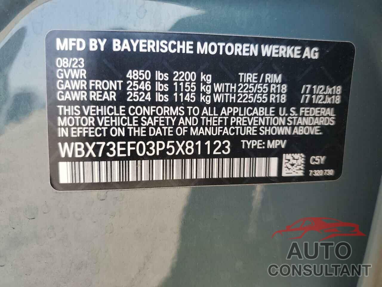 BMW X1 2023 - WBX73EF03P5X81123