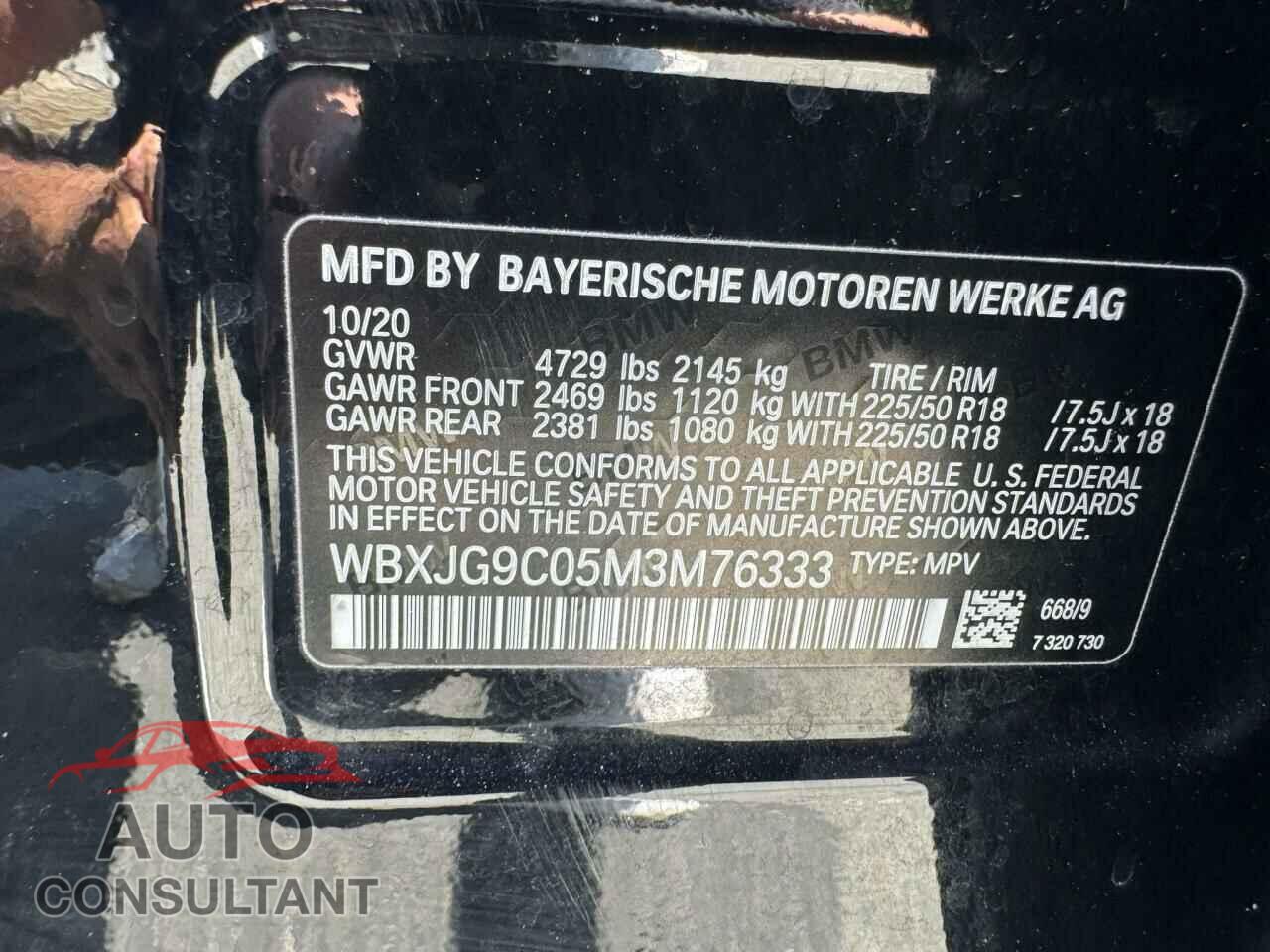 BMW X1 2021 - WBXJG9C05M3M76333