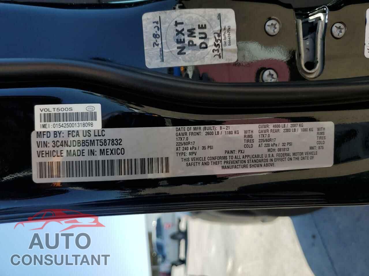 JEEP COMPASS 2021 - 3C4NJDBB5MT587832