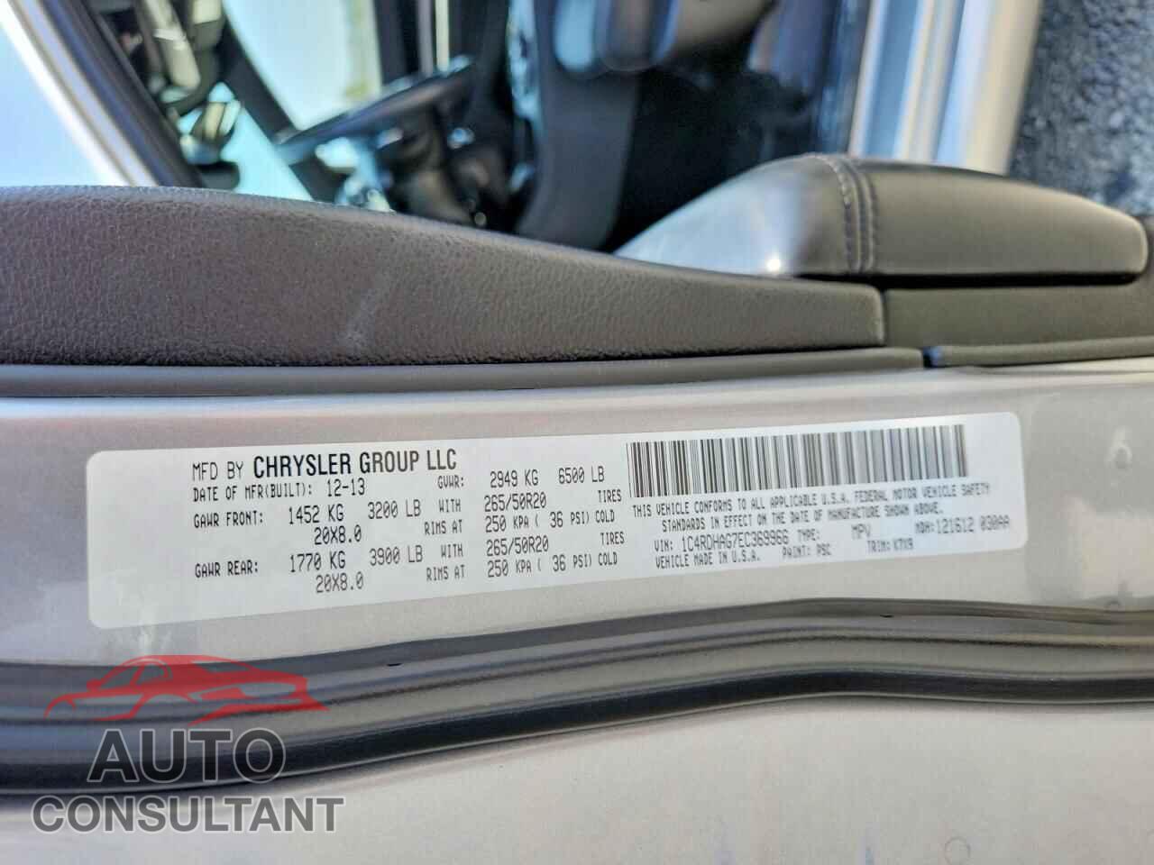 DODGE DURANGO 2014 - 1C4RDHAG7EC369966