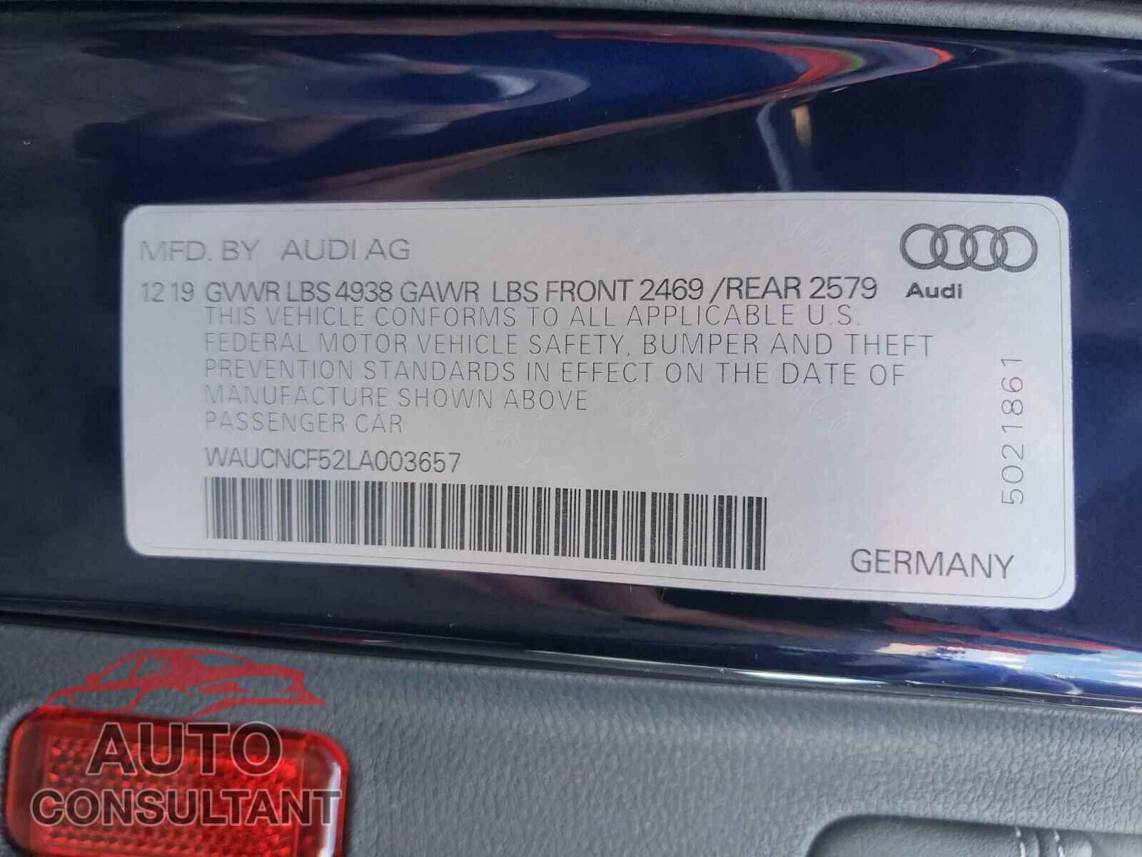 AUDI A5 2020 - WAUCNCF52LA003657