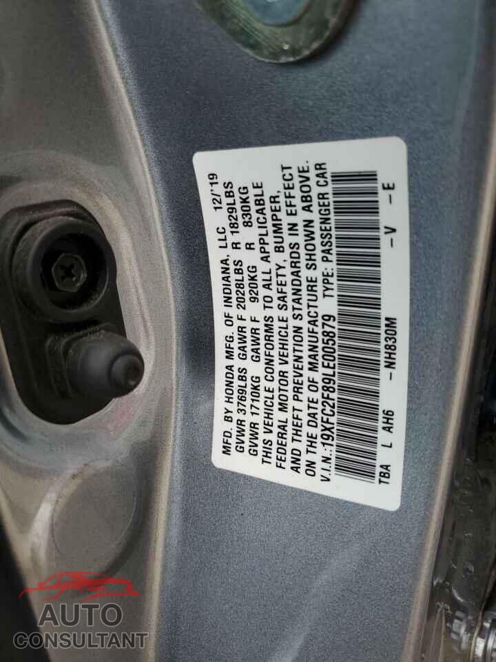 HONDA CIVIC 2020 - 19XFC2F89LE005879