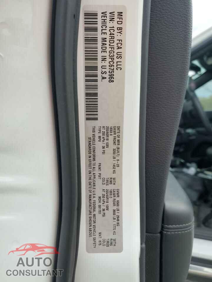 DODGE DURANGO 2023 - 1C4RDJFG3PC675968