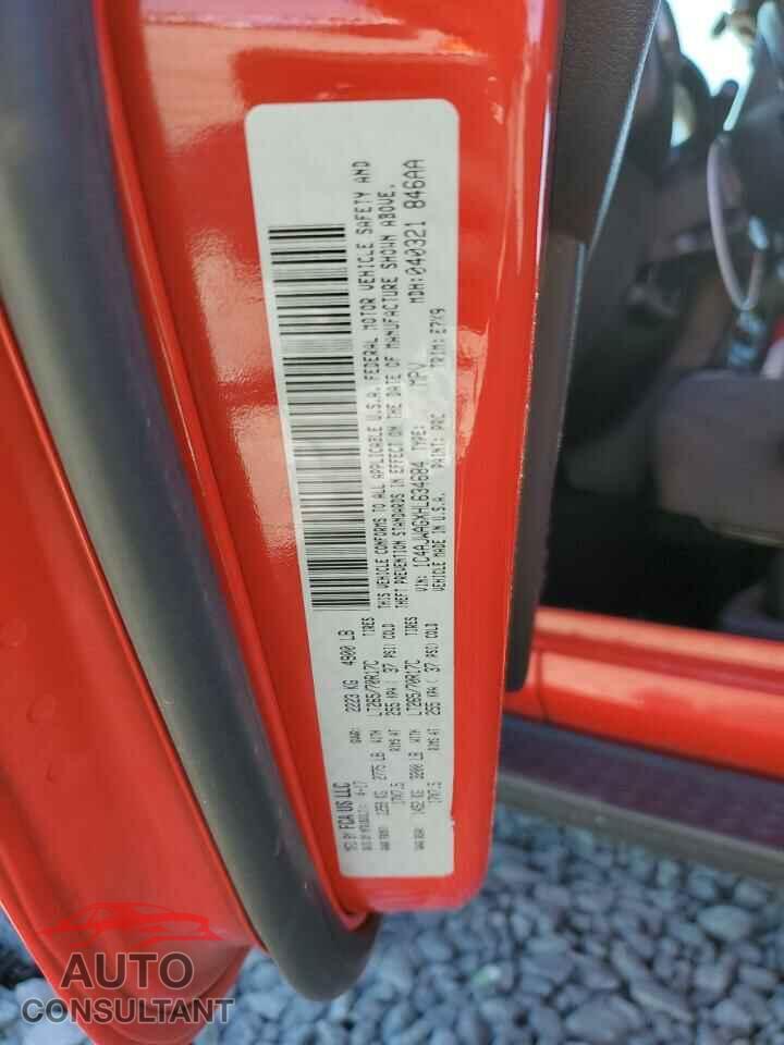 JEEP WRANGLER 2017 - 1C4AJWAGXHL634684