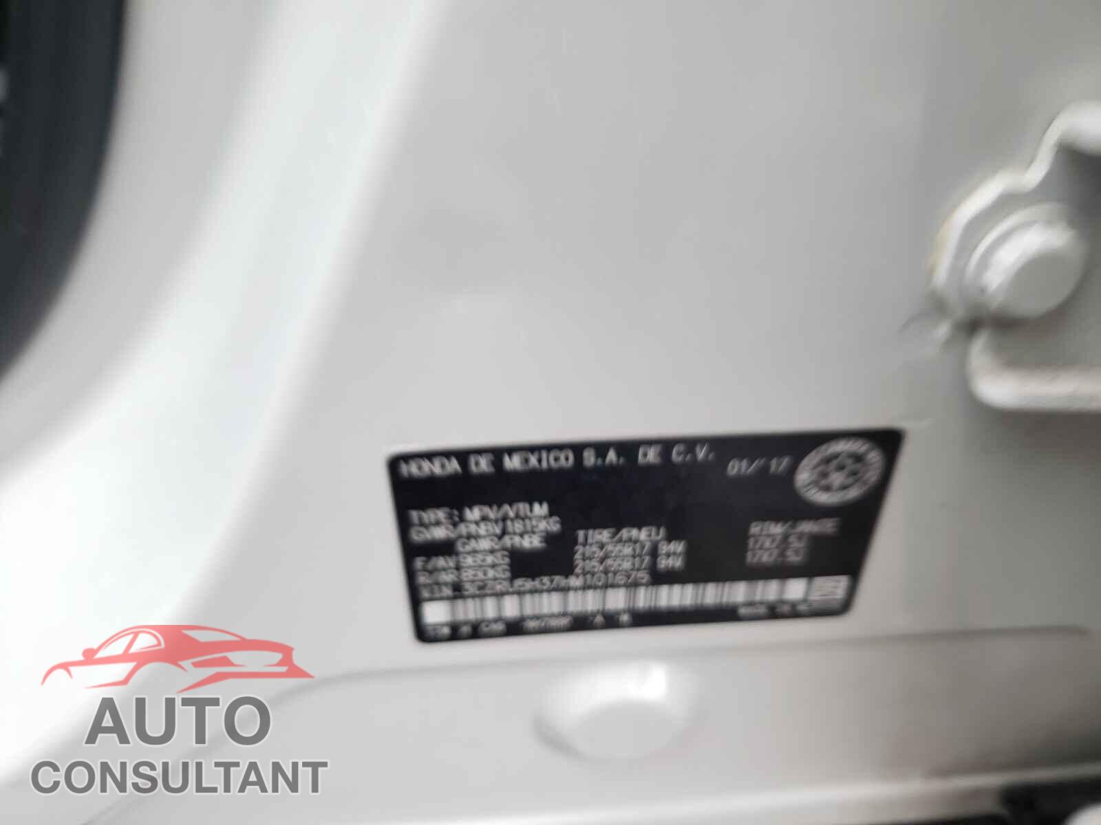 HONDA HR-V 2017 - 3CZRU5H37HM101675