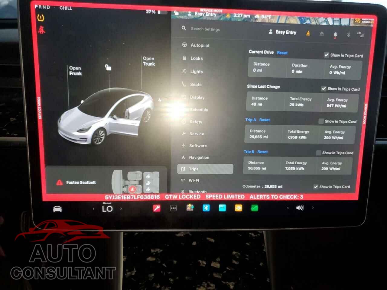 TESLA MODEL 3 2020 - 5YJ3E1EB7LF638816