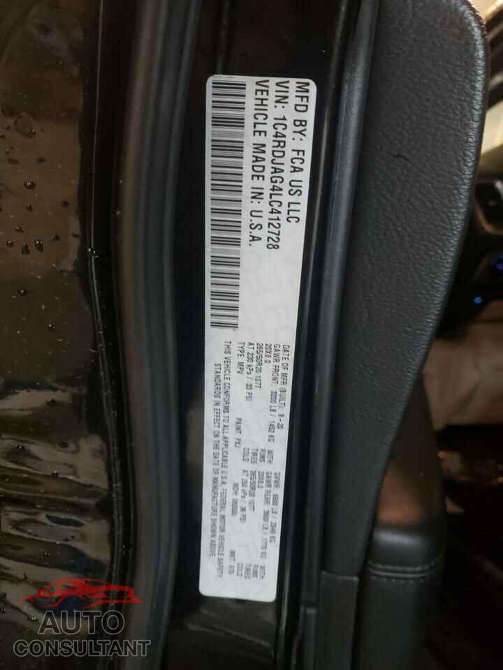 DODGE DURANGO 2020 - 1C4RDJAG4LC412728