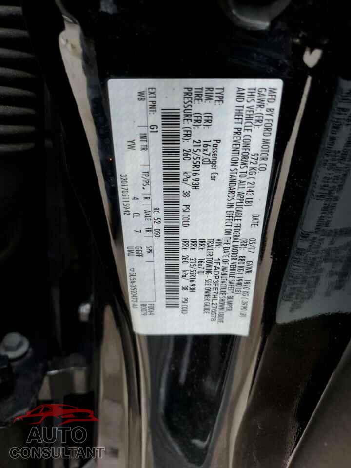 FORD FOCUS 2017 - 1FADP3FE7HL276578