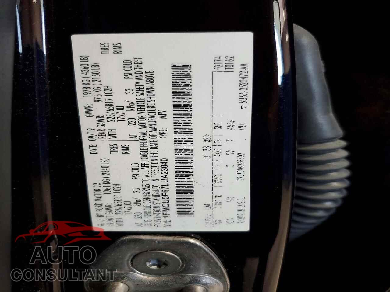 FORD ESCAPE 2020 - 1FMCU0F67LUA23040