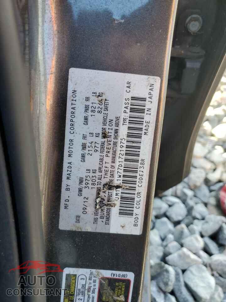 MAZDA 3 2013 - JM1BL1W77D1721975