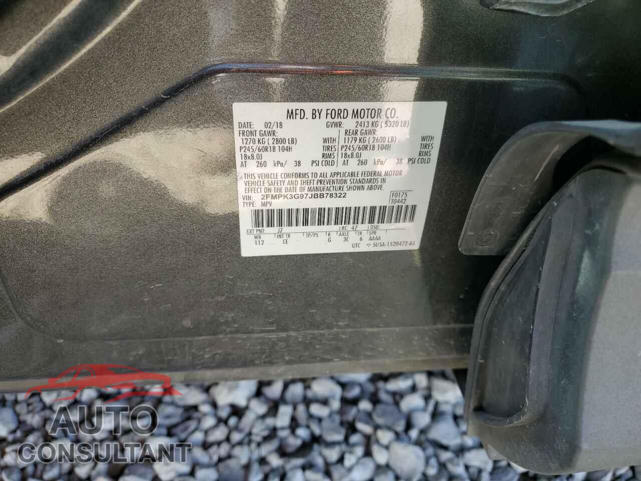 FORD EDGE 2018 - 2FMPK3G97JBB78322