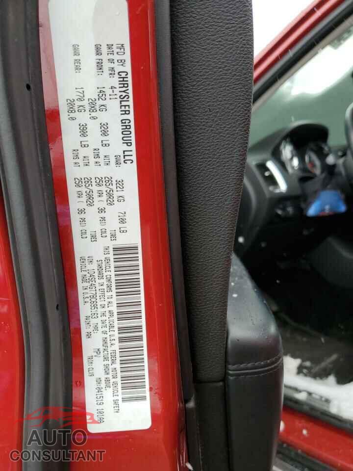 DODGE DURANGO 2011 - 1D4SE4GT7BC695163